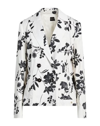 Pennyblack Woman Blazer Ivory Size 12 Cotton, Elastane In White