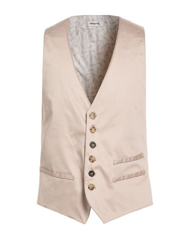 Imperial Man Tailored Vest Taupe Size M Cotton, Elastane In Neutral