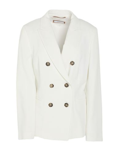Peserico Easy Woman Blazer White Size 10 Polyester