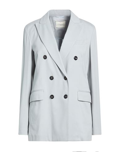 Circolo 1901 Woman Blazer Grey Size 10 Cotton, Elastane In Gray