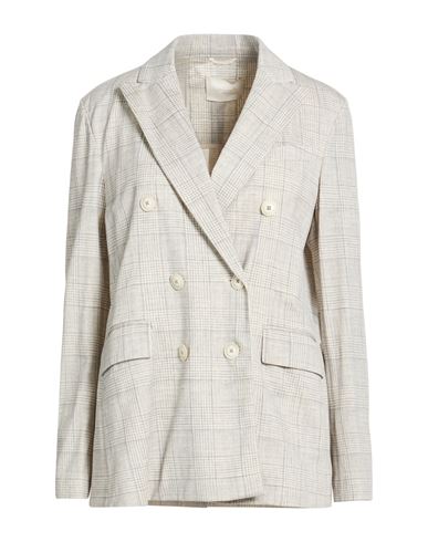 Circolo 1901 Woman Blazer Light Grey Size 6 Cotton, Elastane In Gray