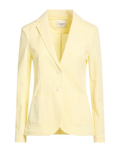 Circolo 1901 Woman Blazer Pastel Yellow Size 8 Cotton, Elastane