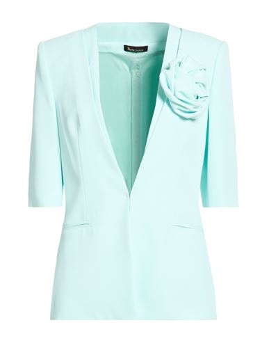Hanita Woman Blazer Sky Blue Size 8 Polyester, Elastane