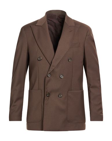 I'm Brian Man Blazer Dark Brown Size 42 Polyester, Viscose, Elastane