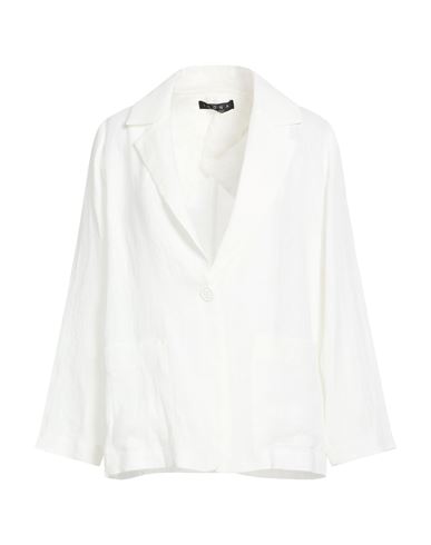 Icona By Kaos Woman Blazer White Size 10 Linen