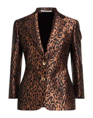 Tagliatore 02-05 Woman Blazer Camel Size 4 Polyester In Sand