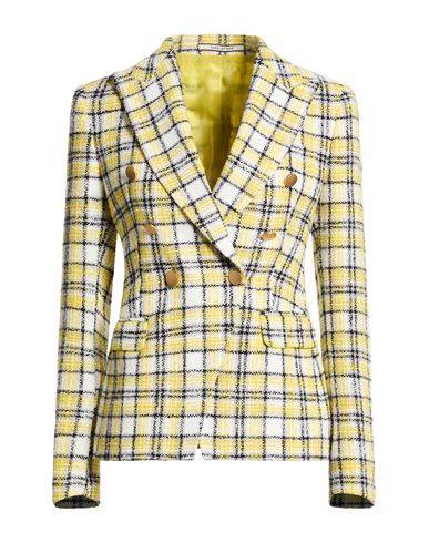Tagliatore 02-05 Woman Blazer Yellow Size 4 Polyester, Linen