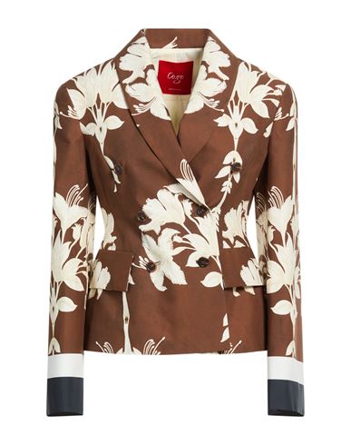 Co.go Co. Go Woman Blazer Brown Size 6 Cotton