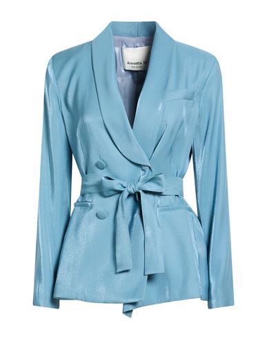 Annarita N Woman Blazer Pastel Blue Size 8 Viscose, Polyester
