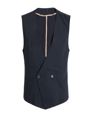 Over-d Over/d Man Tailored Vest Navy Size 42 Polyester, Rayon, Elastane In Blue