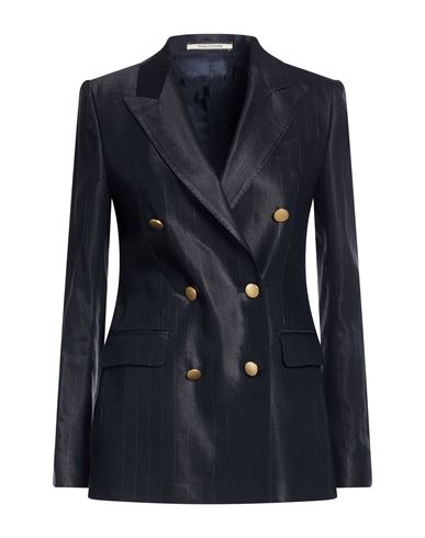 Tagliatore 02-05 Woman Blazer Midnight Blue Size 12 Viscose, Linen, Elastane