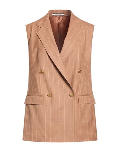 Tagliatore 02-05 Woman Blazer Camel Size 2 Wool, Silk In Neutral