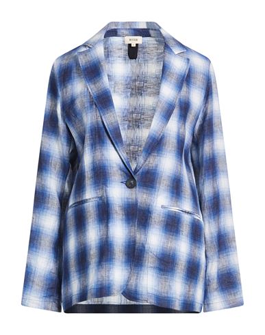 Diega Woman Blazer Blue Size L Linen