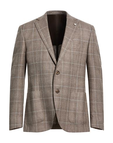 L.b.m 1911 L. B.m. 1911 Man Blazer Brown Size 44 Silk, Wool