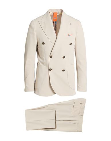 Bharnaba Man Suit Cream Size 46 Polyester, Viscose, Elastane In Neutral