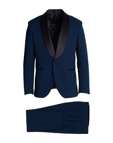 Manuel Ritz Man Suit Blue Size 40 Polyester, Viscose, Elastane