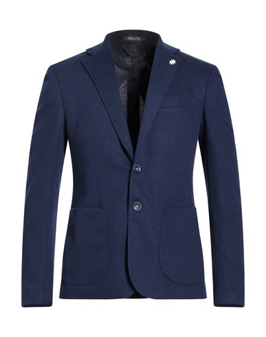 Eredi Del Duca Man Blazer Midnight Blue Size 46 Polyester, Viscose, Elastane