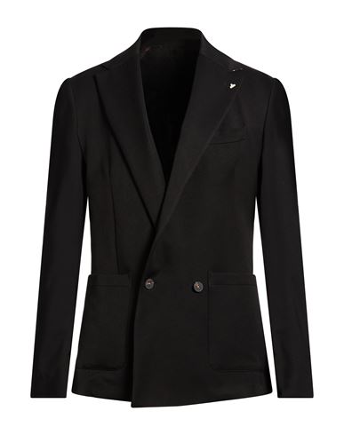 Berna Man Blazer Black Size 40 Polyester, Viscose, Elastane