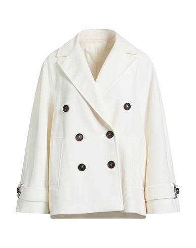 Brunello Cucinelli Woman Blazer White Size 14 Cotton, Linen, Ecobrass