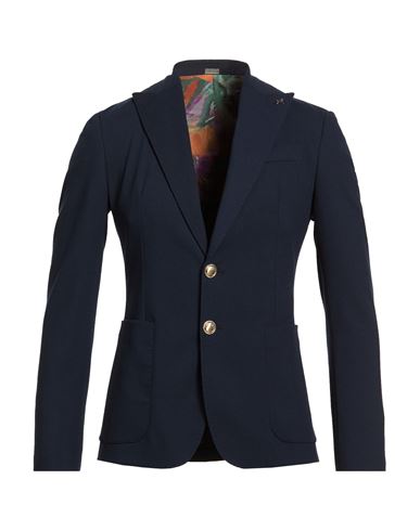 Ungaro Man Blazer Midnight Blue Size M Polyester, Viscose, Elastane