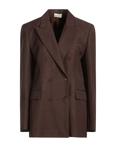 P.a.r.o.s.h P. A.r. O.s. H. Woman Blazer Chocolate Brown Size L Viscose, Linen