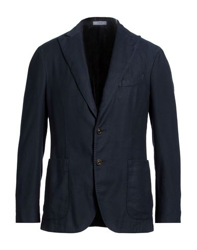 Boglioli Man Blazer Midnight Blue Size 46 Linen, Cotton, Elastane