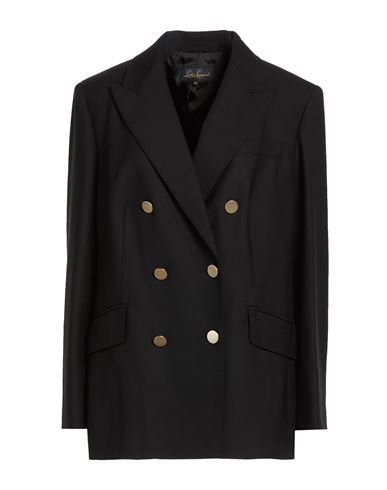 Luisa Spagnoli Woman Blazer Black Size 12 Polyester, Wool, Elastane