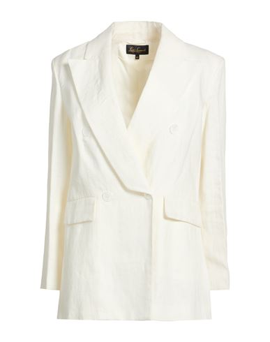 Luisa Spagnoli Woman Blazer Off White Size 4 Linen