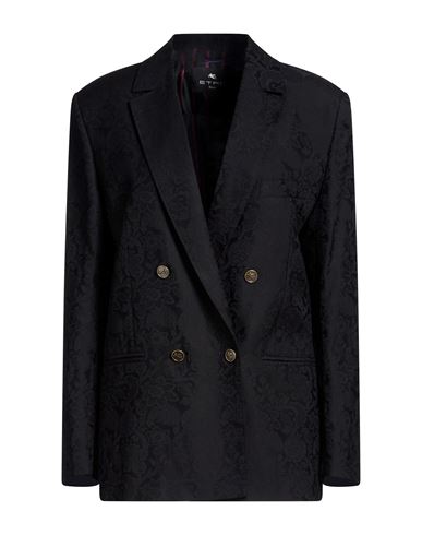 Etro Woman Blazer Black Size 4 Cotton, Wool