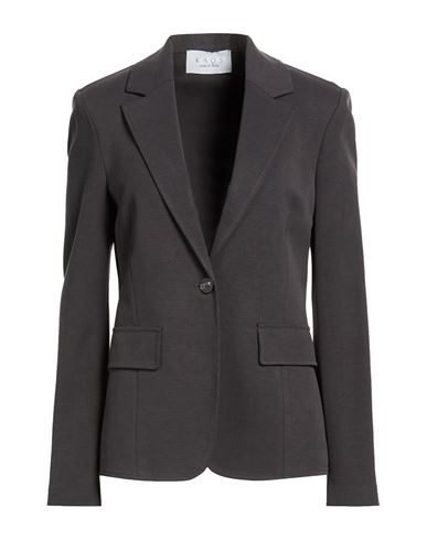 Kaos Woman Blazer Charcoal Size 10 Modal, Polyester, Viscose In Gray