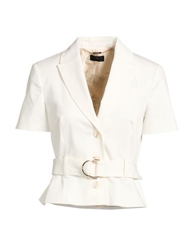 Liu •jo Woman Blazer Off White Size 6 Cotton, Elastane