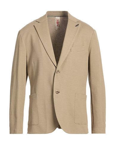 Bob Man Blazer Taupe Size 44 Cotton, Elastane In Brown