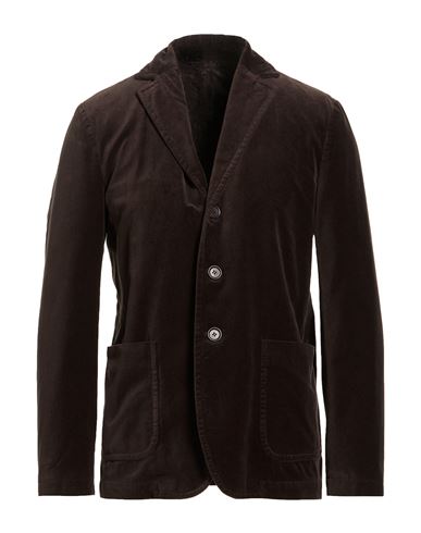 Aspesi Man Blazer Dark Brown Size Xl Cotton