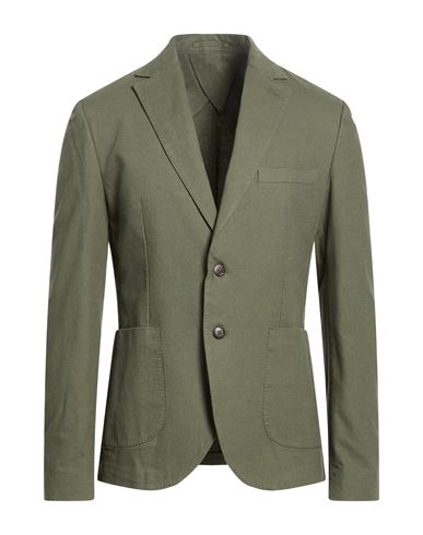 Yes Zee By Essenza Natural Feeling Man Blazer Military Green Size 44 Cotton
