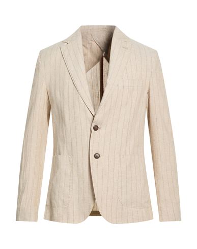 Yes Zee By Essenza Natural Feeling Man Blazer Beige Size 44 Linen, Cotton In Sand