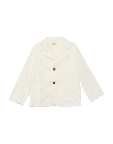 Babe And Tess Babies' Babe & Tess Toddler Boy Blazer Off White Size 4 Cotton, Elastane In Neutral