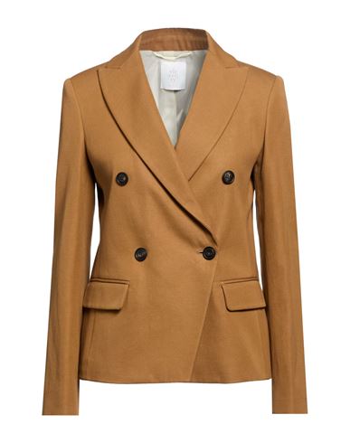 Eleventy Woman Blazer Brown Size 2 Cotton, Linen