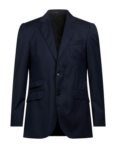 Hackett Man Blazer Navy Size 42 Virgin Wool In Blue
