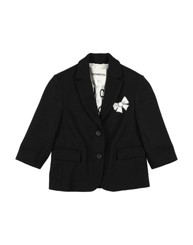 Simonetta Babies'  Toddler Girl Coat Black Size 4 Virgin Wool, Polyamide
