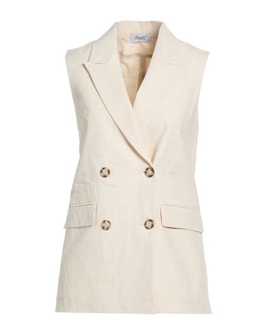 Hopper Woman Blazer Beige Size 10 Linen In Sand