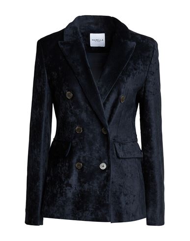 Marella Sport Woman Blazer Midnight Blue Size 10 Polyester, Elastane