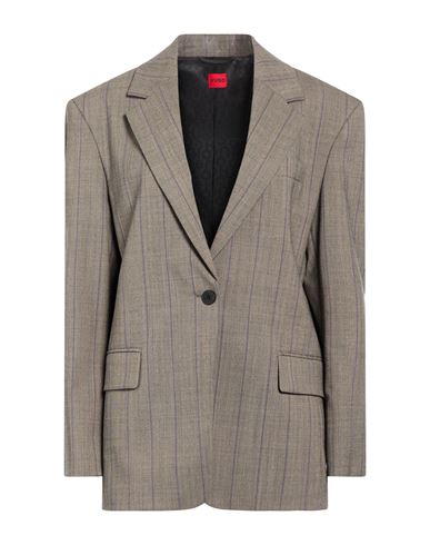 Hugo Boss Hugo Woman Blazer Grey Size 6 Polyester, Wool, Elastane In Multi