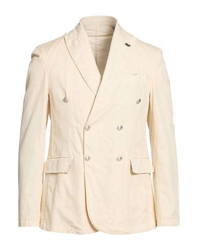 Bob Man Blazer Ivory Size 44 Linen, Cotton, Elastane In White