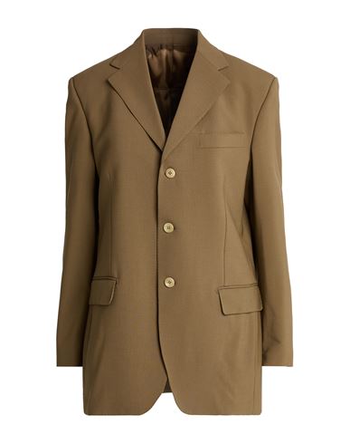 Armarium Woman Blazer Khaki Size 4 Virgin Wool, Elastane In Beige