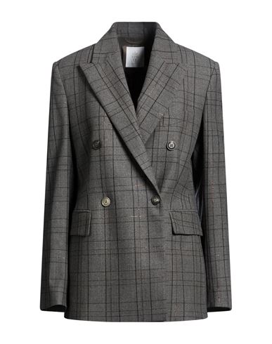 Eleventy Woman Blazer Charcoal Size 8 Wool, Elastane, Metallic Fiber In Gray