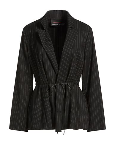 Collection Privèe Collection Privēe? Woman Jacket Black Size 12 Polyester, Viscose, Elastane