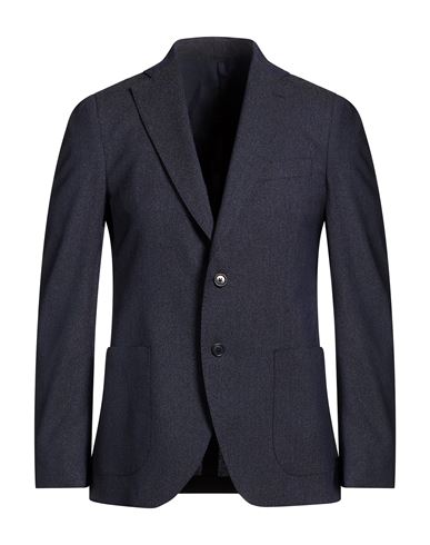 Tombolini Man Blazer Navy Size 46 Virgin Wool, Polyester, Elastane In Blue
