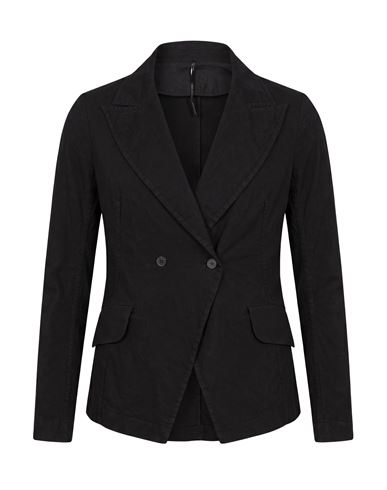 Masnada Woman Blazer Black Size 4 Linen, Viscose, Elastane