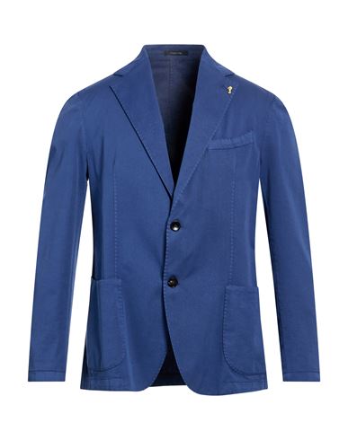 Guarinucci Man Blazer Blue Size 46 Cotton, Lyocell, Elastane