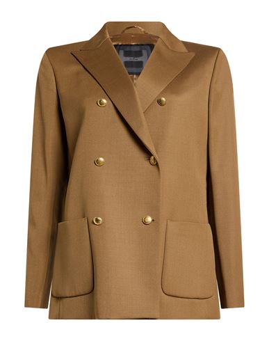 Hogan Woman Blazer Camel Size 2 Virgin Wool In Beige